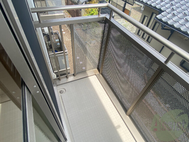 バルコニー　バルコニーで、洗濯物干しもバッチリです。