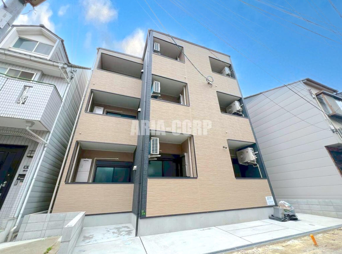 建物外観　2025年完成、全室角部屋設計のデザイナーズアパートです！