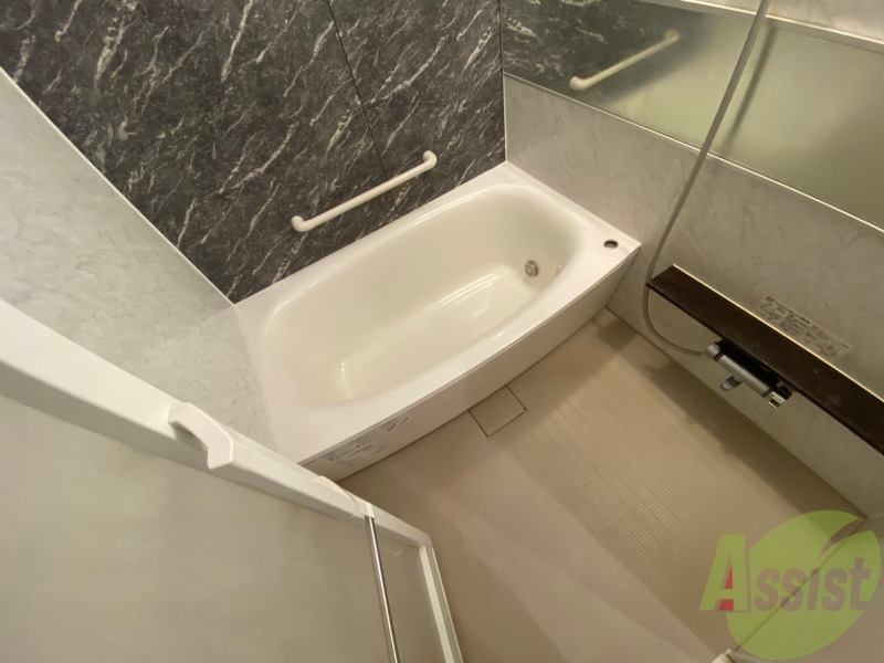 バス・シャワールーム　バスルームは狭すぎず、シャワーも浴びやすそうです。