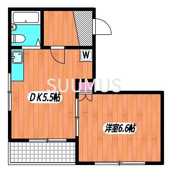 東京メトロ副都心線 東新宿駅 徒歩6分 6階建 築42年の間取り写真