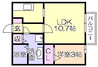 ＪＲ鹿児島本線 久留米駅 徒歩20分 2階建 築17年の間取り写真