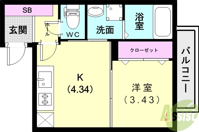 エターナルシー港町の間取り写真