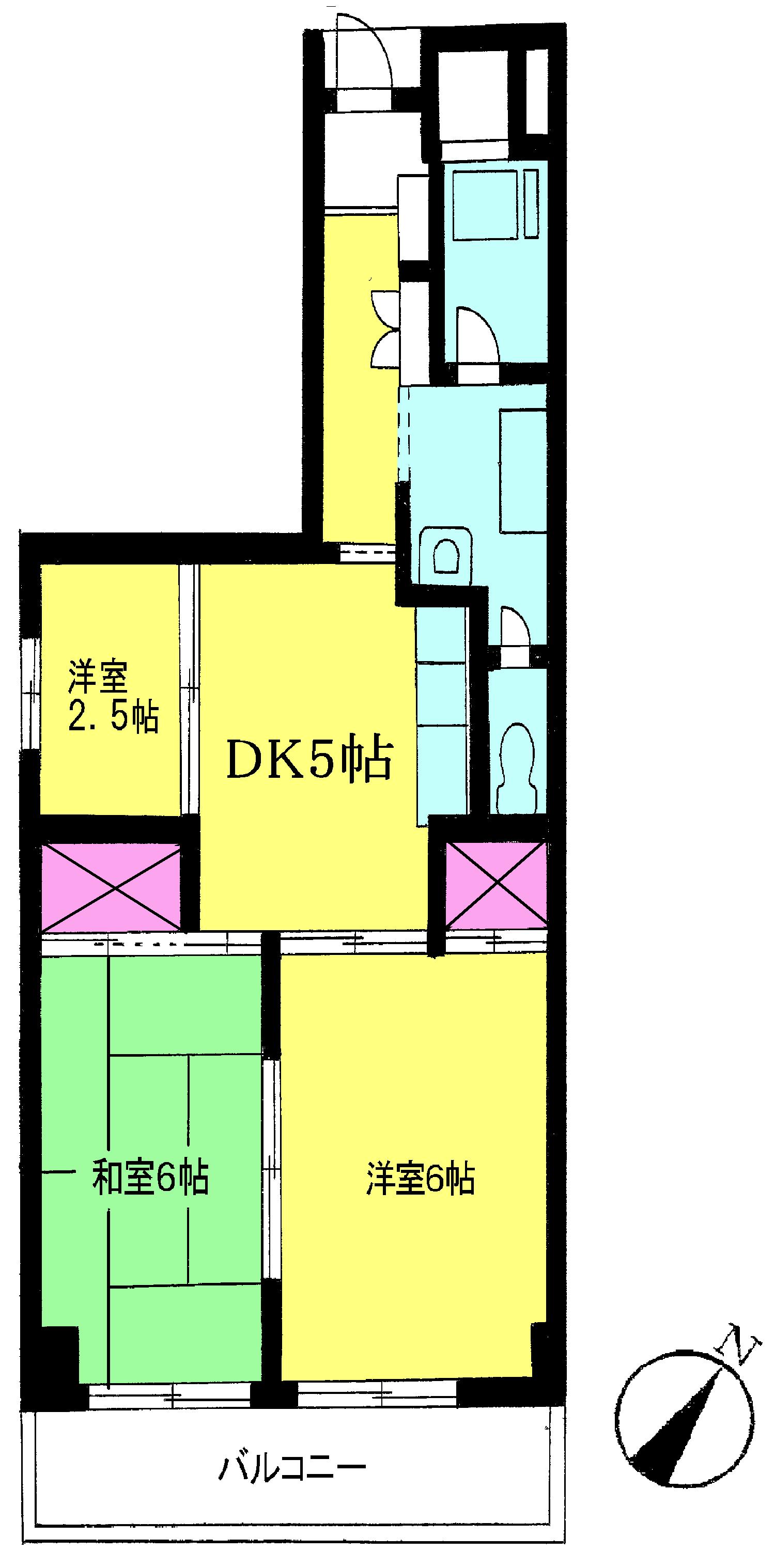 川口市戸塚東のマンションの間取り