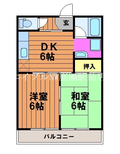 高津コーポIの間取り