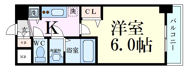 【プレサンス天満橋チエロの間取り】