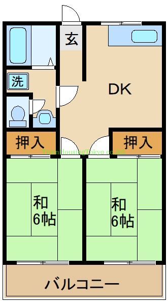 東京都調布市下石原１（アパート）の賃貸物件の間取り