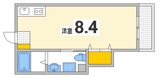 広島市東区尾長東のアパートの間取り