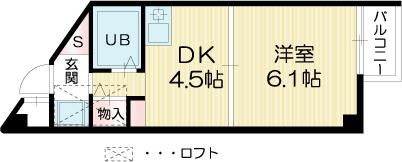 加古川市加古川町溝之口のマンションの間取り