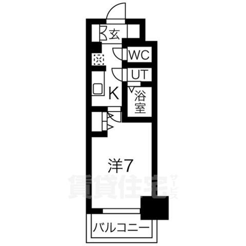 名古屋市西区那古野のマンションの間取り