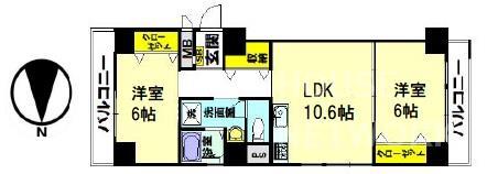 コーポ円座の間取り