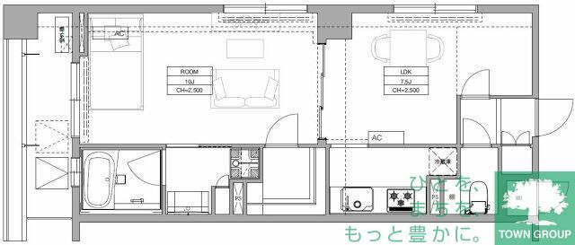 目黒区下目黒のマンションの間取り