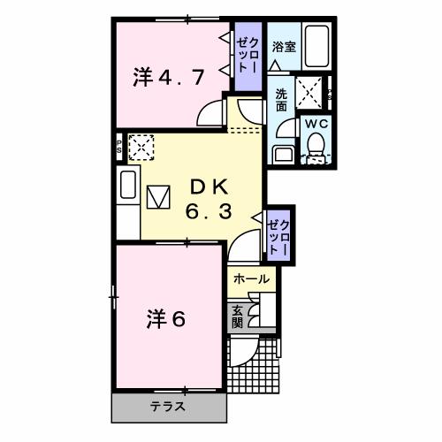 アーバン・エスパシオＢの間取り