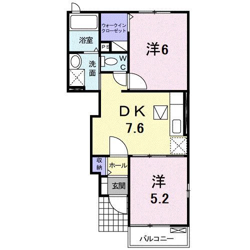 【府中市高木町のアパートの間取り】