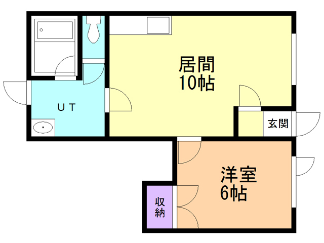 白老郡白老町東町のアパートの間取り