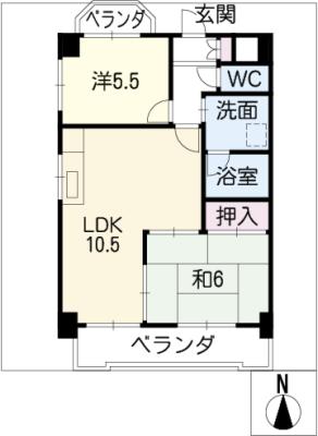 リヴァーサイド植田の間取り