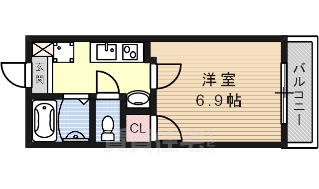 名古屋市千種区千種のマンションの間取り