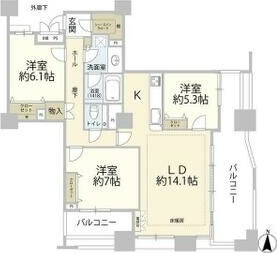 ライオンズタワー葵の間取り