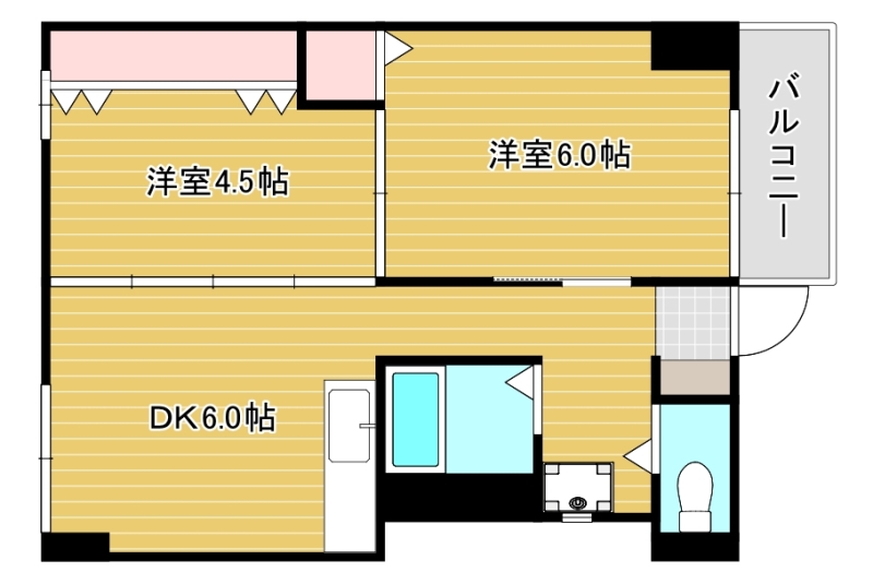 【大阪市生野区巽中のマンションの間取り】