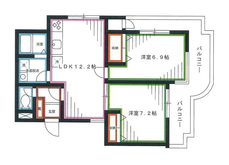 杉並区天沼のマンションの間取り