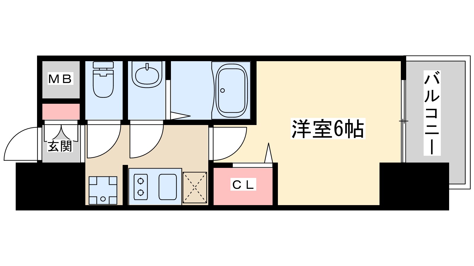 プレサンス新大阪ストリームの間取り