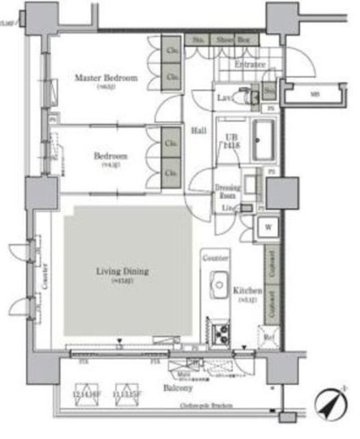 北区西ケ原のマンションの間取り