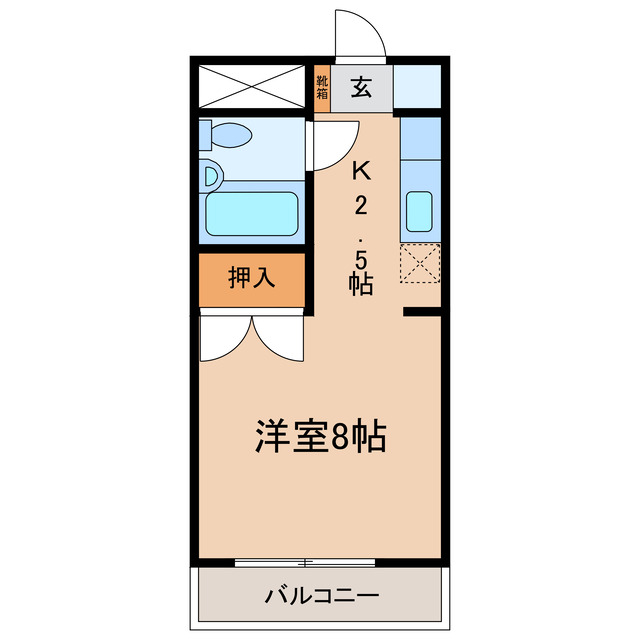 【第二ビューハイツ兄山の間取り】