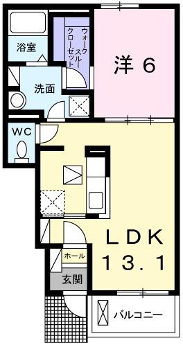 神崎郡福崎町南田原のアパートの間取り