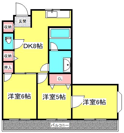 ダイジェストハイツの間取り