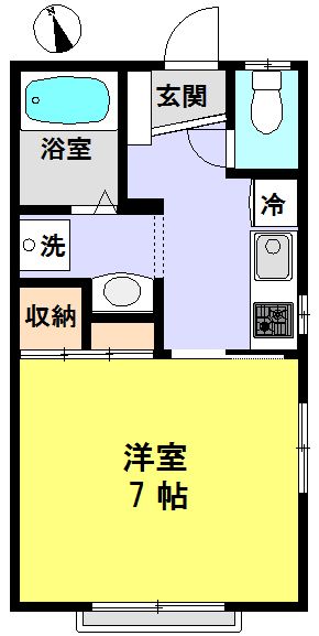 さいたま市浦和区東仲町のアパートの間取り