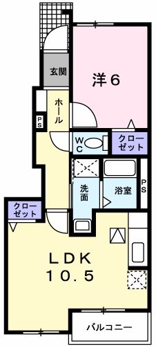 フェリア糸井Ｄの間取り