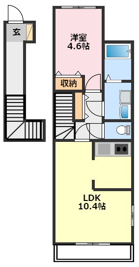 柏市逆井のアパートの間取り