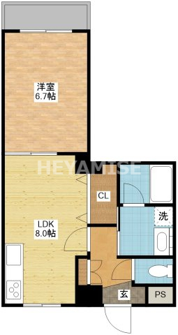 長崎市目覚町のマンションの間取り