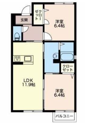 メゾンエトワールＡの間取り