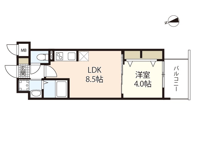 広島市中区本川町のマンションの間取り