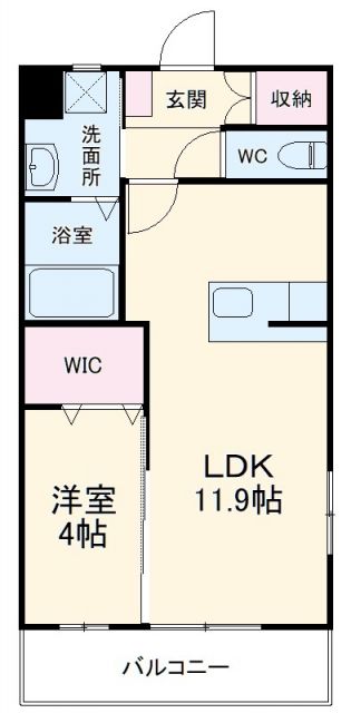 【浜松市浜名区道本のマンションの間取り】