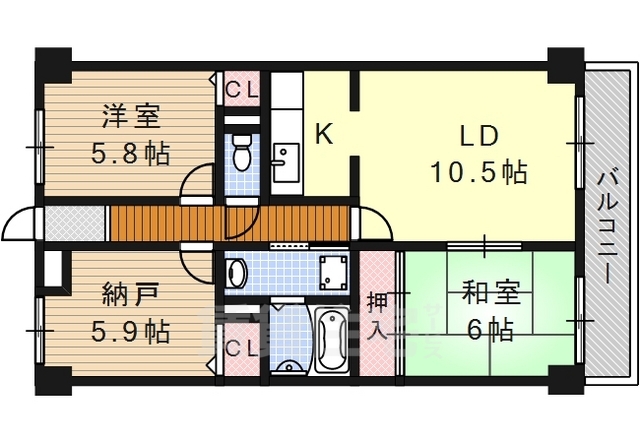 シティ・ライフ山下通の間取り