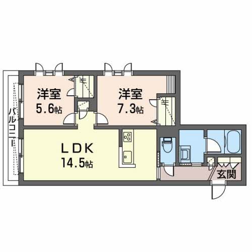 シャーメゾン・ラ・スイートＫＡＭＩＹＡの間取り