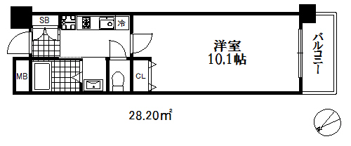 レジディア三宮東の間取り