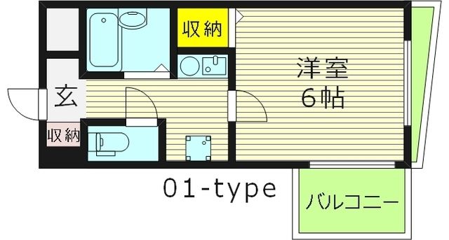 大阪市城東区今福東のマンションの間取り