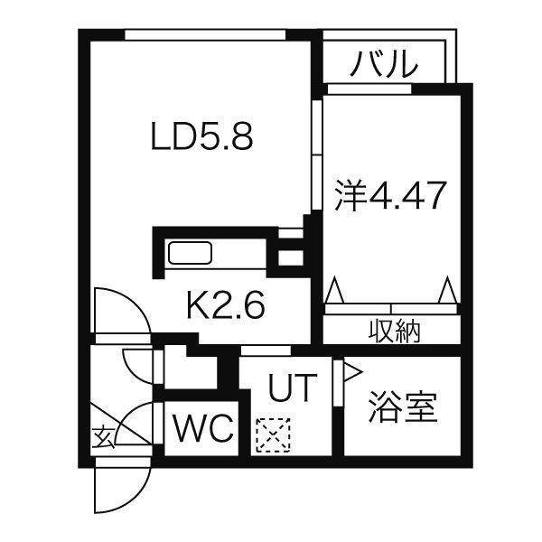 erys hiragishi(エリーズ平岸)の間取り