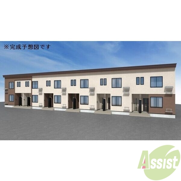 建物外観　完成予想パース　札幌市北区新琴似８条「ルタンさくら新琴似」