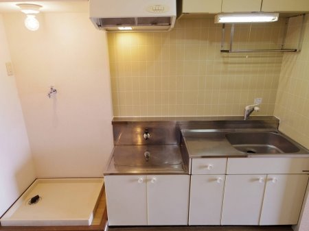 キッチン　2口ガスコンロが設置できます☆