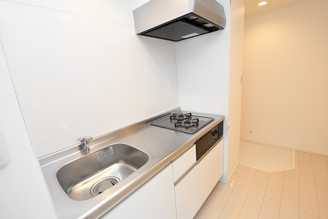 キッチン　２口ガスコンロのシステムキッチンです♪