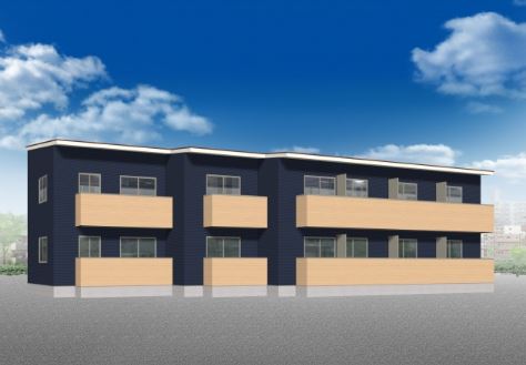 建物外観　建築時パースCASA COZY山根町