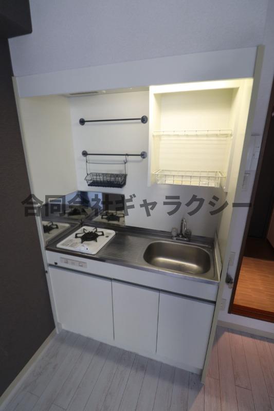 キッチン　1口ガスコンロ付きのキッチン