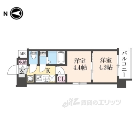 ＪＲ東海道本線 京都駅 徒歩10分 7階建 新築の間取り写真