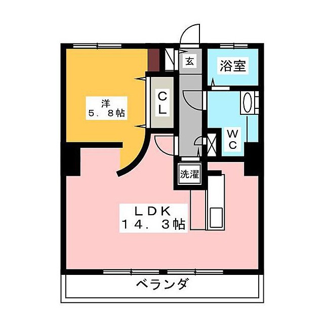 ハイリビングKの間取り写真