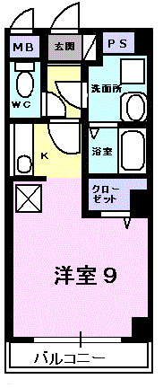 とさでん交通後免線 宝永町駅 徒歩3分 6階建 築24年の間取り写真
