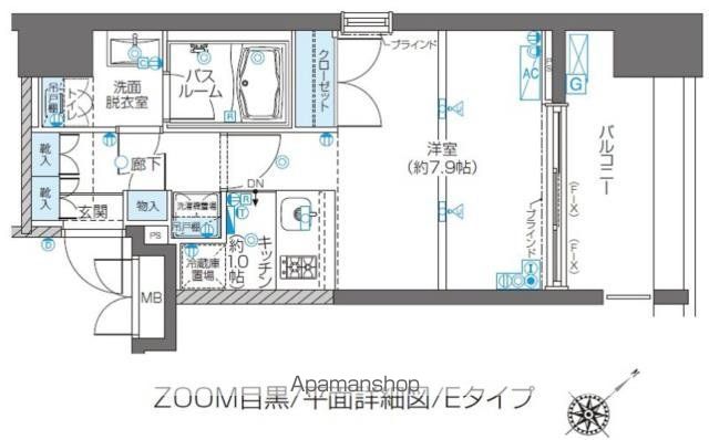 ＪＲ山手線 目黒駅 徒歩10分 13階建 築12年の間取り写真
