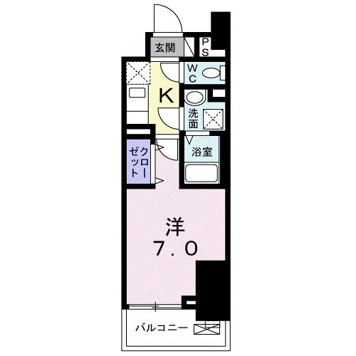 ＪＲ総武線 千葉駅 徒歩1分 14階建 築3年の間取り写真